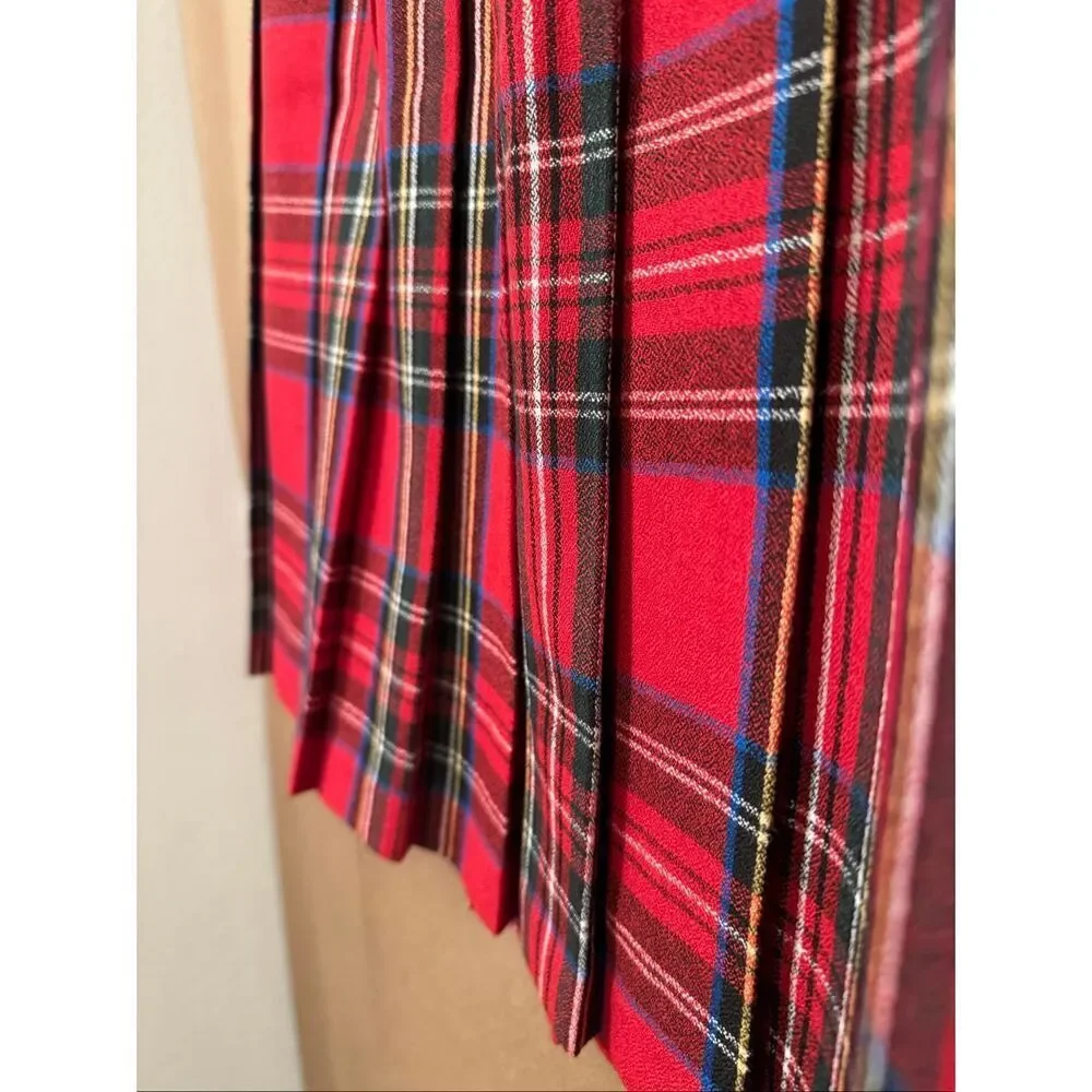 Vintage Danielle B Plaid Pleated Skirt‎